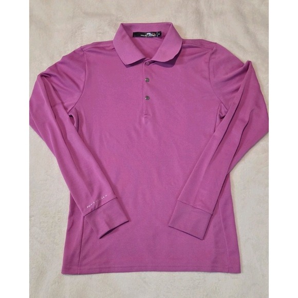 RLX Ralph Lauren Tops - RLX RALPH LAUREN WOMENS LONG SLEEVE PURPLE/PINK GOLF POLO SIZE SMALL
